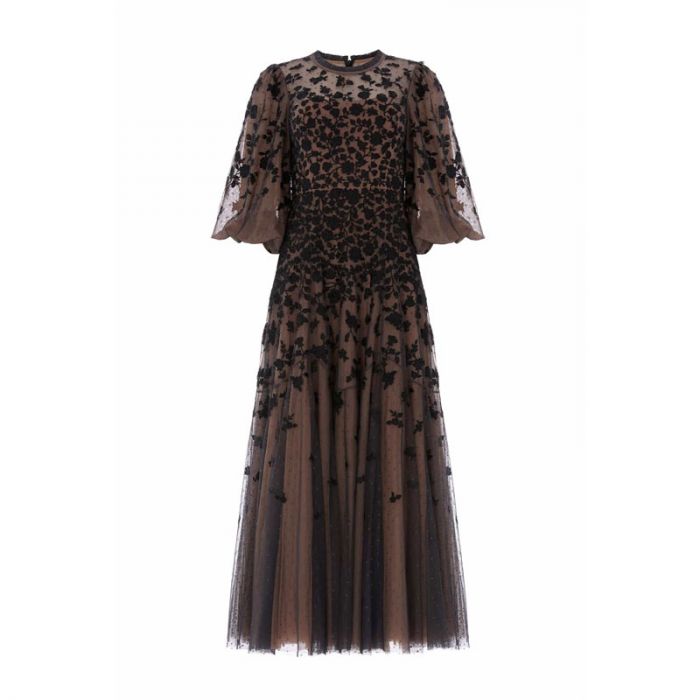 SYLVIA ROSE ROUND NECK ANKLE GOWN - فستان | NEEDLE & THREAD - نيدل & ثريد SYLVIA ROSE ROUND NECK ANKLE GOWN - فستان | NEEDLE & THREAD - نيدل & ثريد