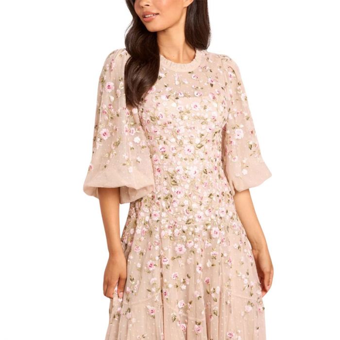 SYLVIA ROSE ROUND NECK ANKLE GOWN - فستان | NEEDLE & THREAD - نيدل & ثريد SYLVIA ROSE ROUND NECK ANKLE GOWN - فستان | NEEDLE & THREAD - نيدل & ثريد