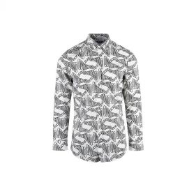 A0218 7055 : SHIRT : MOSCHINO - قميص مع تصميم  كم طويل