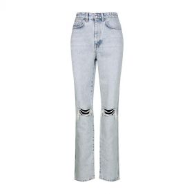 HIGH WAIST JEAN W DIPPED BACK - جينز