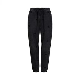 JOGGER - GREY AGED W TONAL EMB - جينز