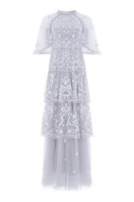 BONNIE BOW GOWN :NEEDLE AND THREAD:CRYSTAL BLUE - فستان