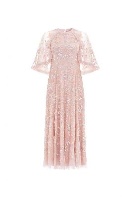 SEQUIN RIBBON BALLERINA DRESS :NEEDLE AND THREAD:PINK ENCORE - فستان