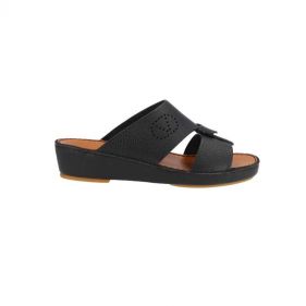 SCOTCH CALF SANDAL  - صندل بنقشة منقّطة سوداء وبنية اللون