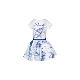 GIRL T-SHIRT+SKIRT - طقم بناتي