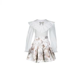 GIRL SKIRT+ TOP - تنورة