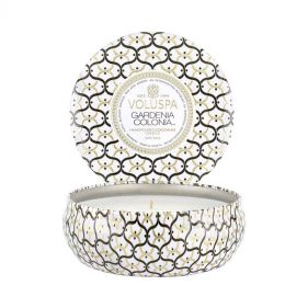 GARDENIA COLONIA 3 WICK TIN CANDLE  - شمعة بثلاث فتلات برائحة الغردينيا