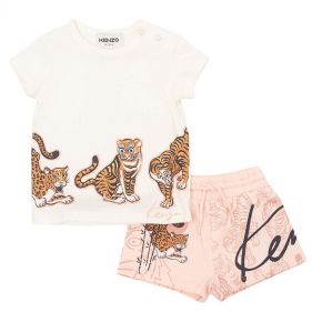 BABY GIRL T-SHIRT+SHORT - تي شيرت طفلة + سروال قصير
