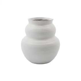 VASE JUNO WHITE  - مزهرية JUNO بيضاء اللون