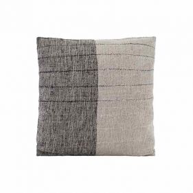 CUSHION COVER DIVED BLACK/OFF-WHITE  - غطاء وسادة أسود / أبيض اللون