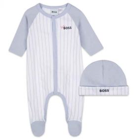 NEWBORN BOY PYJAMA+HAT -  Ø¨ÙŠØ¬Ø§Ù…Ø§ + Ù‚Ø¨Ø¹Ø© Ù„Ø·ÙÙ„ Ø­Ø¯ÙŠØ« Ø§Ù„ÙˆÙ„Ø§Ø¯Ø©