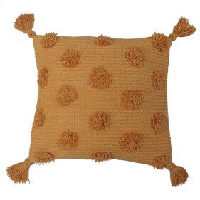 CUSHION CHINDI LOOPIES HONEY WITH TASSELS  40X40 - وسادة HONEY بحلقات صينية مع شراشيب - حجم: 40x40