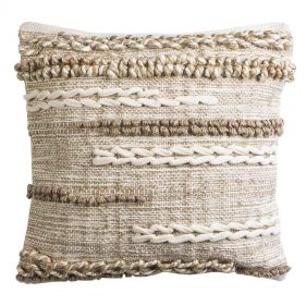 COTTON/JUTE CUSHION ESSAOUIRA 45X45 - وسادة اسويرة مصنوعة من القطن / قماش  الجوت - حجم  45X45