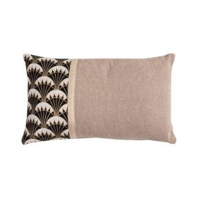 BLACK AND GOLD CUSHION LINA 30X50 - وسادة لينا باللون الأسود والذهبي - حجم 30X50