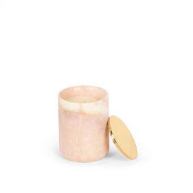 PINK MARBLE SCENTED CANDLE 'LOVESTONED' M - شمعة برائحة الرخام الوردي 'LOVESTONED'، حجم متوسط