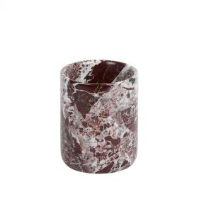 BURGUNDY MARBLE 'CLASSIC' TOOTHBRUSH HOLDER - حاملة فرش أسنان "كلاسيكي" من الرخام باللون العنابي