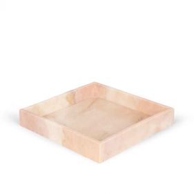 PINK MARBLE SQUARE TRAY - صينية مربعة من الرخام الوردي