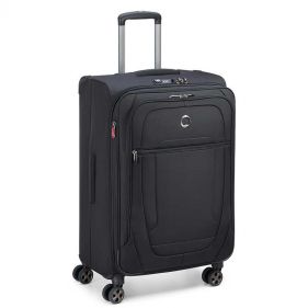 DELSEY HELIUM DLX S 4DW EXP TROL 71CM BLACK - ديلسي حقيبه بعجلات