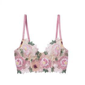 JARDIN EMBROIDERY LONGLINE DEMI BRA  - حمالة صدر متوسطة الطول مطرزة بنقشة الزهور