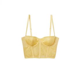 BOUQUET LACE BUSTIER TOP - قميص بستيه دانتيل بتصميم باقة الزهور