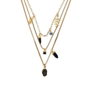 COLLIER-NECKLACE-BLACK-قلادة