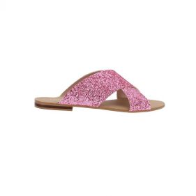 ROUGH GLITTER SANDAL  - صندل لامع 