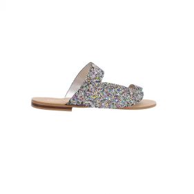 WOMEN NEJDI ROUGH GLITTER SANDAL - صندل NEJDI لامع للنساء