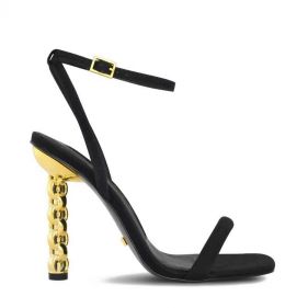 105MM STILETTO CHAIN HEEL SANDAL  - صنادل نسائية