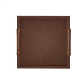 FOSCARI SQAURE TRAY 35.5X35.5 LIGHT BROWN - صينية فوسكاري مربعة- بلون البني الفاتح - حجم  35.5X35.5 