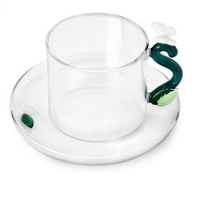 TEA CUP WITH SAUCER BUTTERFLY  - فنجان شاي مع صحن بتصميم فراشات