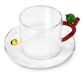 TEACUP WITH SAUCER APPLE  - فنجان شاي مع صحن بتصميم التفاحة