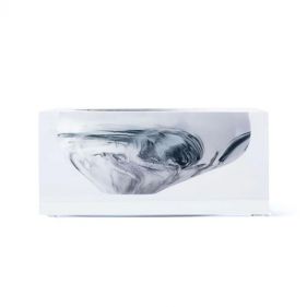 BLOCK BOWL WHITE MARBLE 6.25x5x2.6 - صَحن