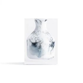 JOSEPH VASE WHITE MARBLE 4.9x4.9x8.25 - مزهرية