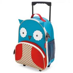 Zoo Kids Rolling Luggage Owl - حقائب