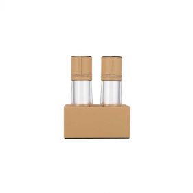 2 PCS SET CILINDRO BIG SALT & PEPPER SET & SMALL TRAY NOCCIOLA - صينية الملح والفلفل