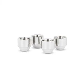 BREW ESPRESSO CUP X4 STAINLESS STEEL  SILVER - أكواب