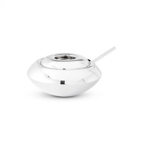 FORM SUGAR DISH & SPOON STAINLESS STEEL SILVER - ملاعق