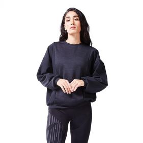 CODE RIBBED SWEATSHIRT - بلوزة قطنية رياضية