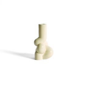 W&S SOFT CANDLEHOLDER-SOFT YELLOW  - حامل شمع