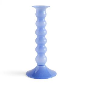 WAVY CANDLEHOLDER-LARGE-JADE LIGHT BLUE - حامل شمع