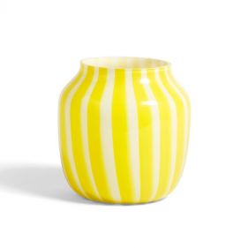 JUICE VASE-WIDE-YELLOW  - مزهرية