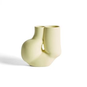 W&S CHUBBY VASE-SOFT YELLOW  - مزهرية