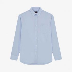 COTTON SHIRT - قميص سادة كم طويل  