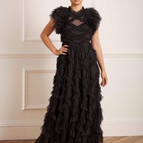 GENEVIEVE RUFFLE GOWN - جينيفيف ثوب كشكش