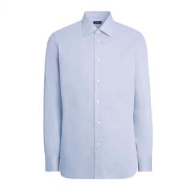 LONG SLEEVE DRESS SHIRT - قميص سادة كم طويل  