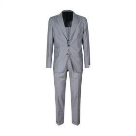 SINGLE BREASTED SUIT PANT PENCES - بدلة