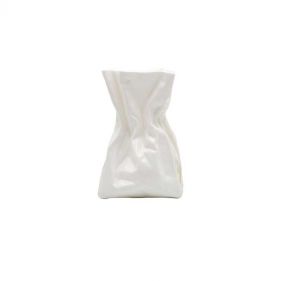 ADELAIDE XVI LOW VASE M BONE CHINA WHITE - مزهرية