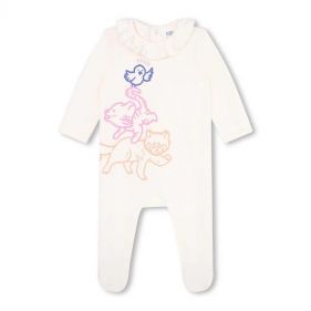 NEWBORN GIRL OVERALL  - بدلة من قطعة واحدة