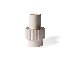 VASE GEAR WHITE S - مزهرية