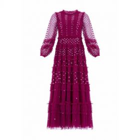 DOT SHIMMER ANKLE GOWN - ثوب